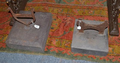 Lot 1666 - Two slate foot scrapers