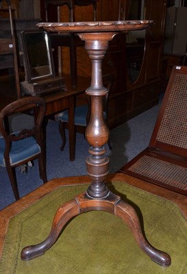 Lot 1714 - Mid-18th century mahogany tripod kettle stand