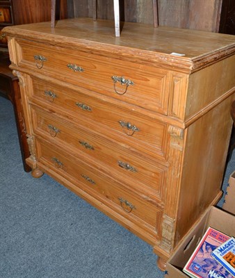 Lot 1718 - A 19th century continental pine four drawer chest