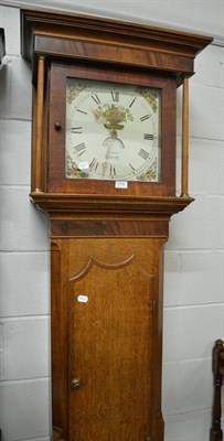 Lot 1719 - An oak thirty hour longcase clock, signed J.Corson, Penrith, circa 1830, flat top pediment, 12-inch