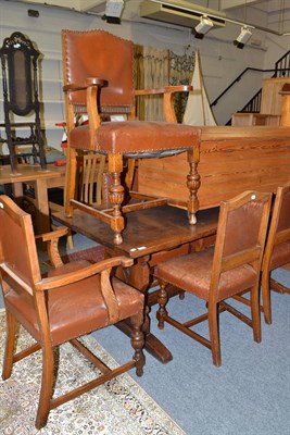 Lot 1757 - Titchmarsh & Goodwin table (not labelled), purchased from Barkers of Northallerton and a set of six