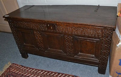 Lot 1801 - An 18th century oak coffer