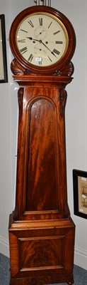 Lot 1811 - A Scottish mahogany eight day longcase clock, signed A McMillan, Glasgow, circa 1860, drum head...