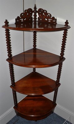 Lot 1822 - 19th century rosewood corner whatnot