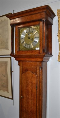 Lot 1826 - An oak thirty hour longcase clock, signed Wm Porthouse, Penrith, circa 1750, flat top, wavy...