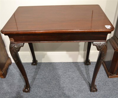 Lot 1837 - Chippendale Revival mahogany silver table