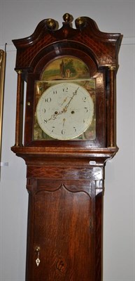 Lot 1839 - An oak thirty hour longcase clock, signed J.Pratt, Askrigg, circa 1820, swan neck pediment,...