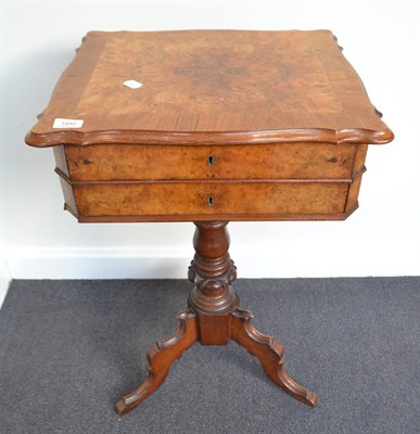 Lot 1846 - A walnut worktable