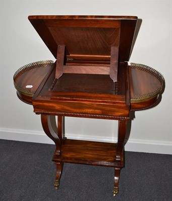 Lot 1849 - Regency style mahogany writing/games tables