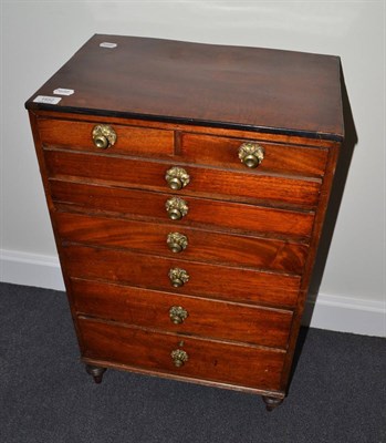 Lot 1852 - Regency period diminutive mahogany bank of drawers