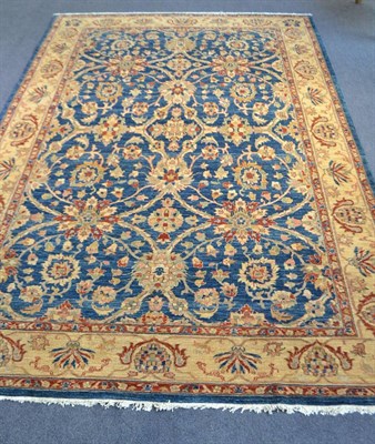 Lot 1859 - Ziegler Mahal carpet, North Afghanistan, the abrashed indigo field with an allover lattice...