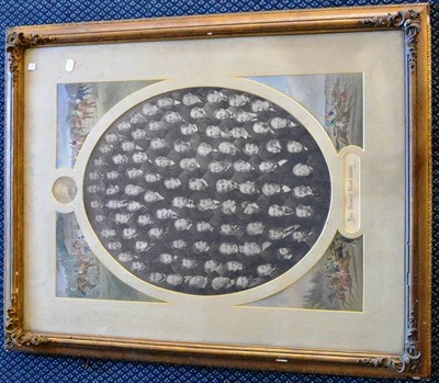 Lot 1030A - The Jockey Club 1878 Photographic/Watercolour Framed Picture with oval central section depicting 93