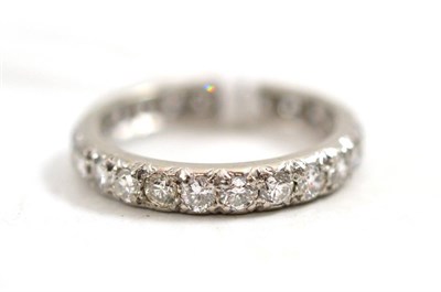 Lot 20 - A diamond full eternity ring, old brilliant cut diamonds in white claw settings, total...