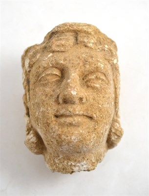 Lot 197 - A Medieval carved stone head