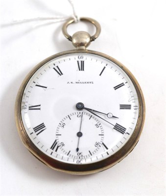 Lot 282 - An open faced duplex pocket watch, signed Joachim R Mullertz, No.1, Klobenhavn, circa 1830,...