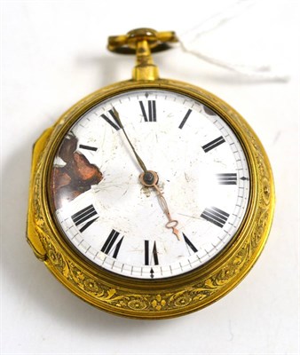 Lot 298 - A late 17th century verge clockwatch movement, movement signed Stephen Rayner, London, gilt...