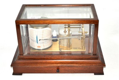 Lot 333 - A 20th century mahogany cased barograph, labelled ";Casella, London"