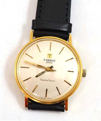 Lot 367 - A gentlemen's centre seconds wristwatch, signed Tissot, Seastar Seven, circa 1975, lever...