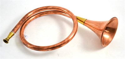 Lot 458 - Copper and brass mounted bugle