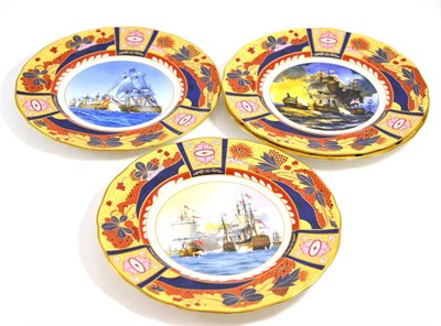 Lot 501 - A set of four Royal Worcester limited edition Nelson commemorative plates, decorated with...