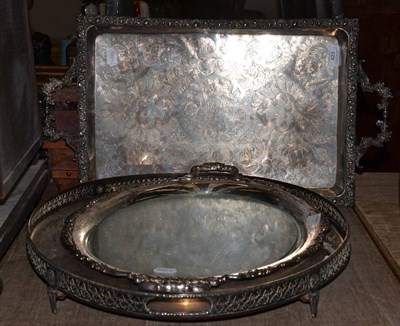 Lot 623 - Three silver plated trays