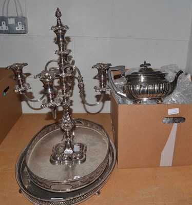 Lot 643 - Silver sauce boat, silver coffee bean spoons and a quantity of silver plate