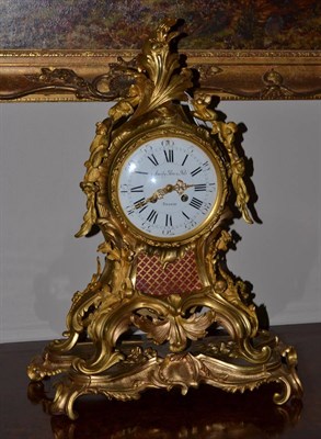 Lot 659 - A large ormolu striking mantel clock, retailed by Ancely Pere & Fils, Toulouse, circa 1880, the...