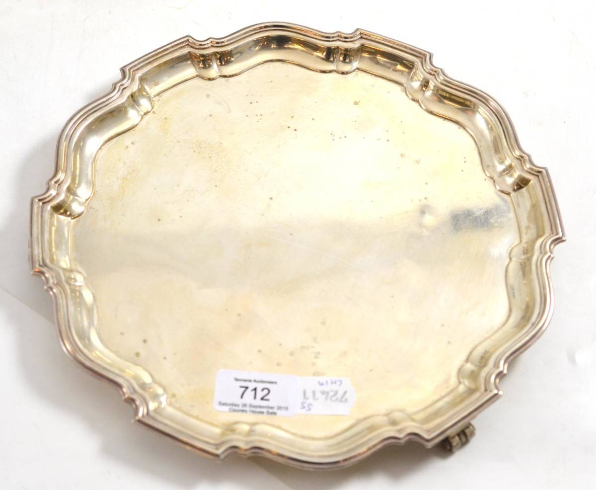 Lot 712 - A silver salver, Birmingham assay model