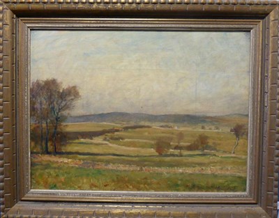 Lot 1028 - Reginald Grange Brundrit RA, ROI (1883-1960) ";November Sunlight";, signed, bears inscribed...