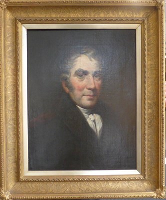 Lot 1099 - Follower of Sir Thomas Lawrence (1769-1830) A head and shoulders portrait of a gentleman...