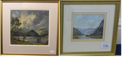 Lot 1106 - Robert Leslie Howey (1900-1981) Lakeland landscape, signed and dated (19)40, pastel, together...