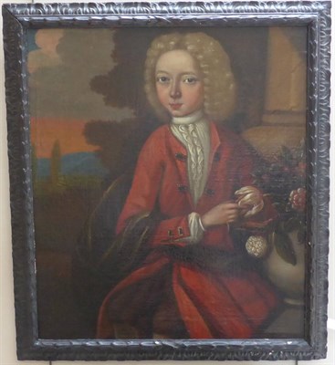 Lot 1142 - British Provincial School (18th century) Portrait of a young boy, three- quarter length, before...