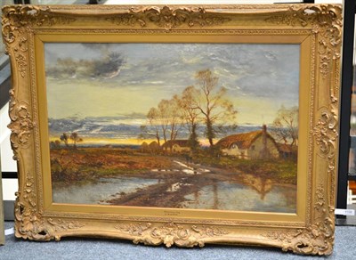 Lot 1158 - Daniel Sherrin (1868-1940) ";Departing Day";, signed, oil on canvas, 59cm by 89.5cm