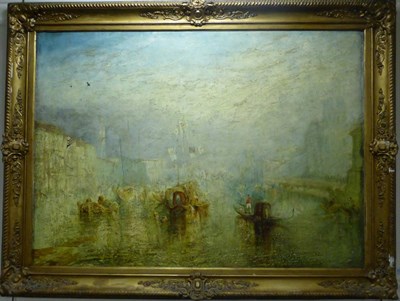 Lot 1180 - After JMW Turner (1775-1851) The Grand Canal Venice, oil on canvas, 91cm by 130cm