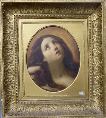 Lot 1191 - After Guido Reni (19th century) Madonna in contemplation, oil on board, 49c by 39.5cm (oval)