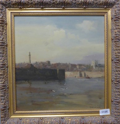 Lot 1196 - R* Marshall (20th century) Old Hartlepool, signed, oil on board, 34cm by 32cm