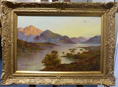 Lot 1211 - F.E Jamieson (fl.1910-1940) ";Ardlui, Loch Lomond";, signed, oil on canvas, 39cm by 59cm