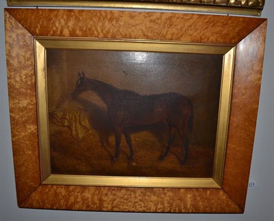 Lot 1213 - J Truman (19th century) Racehorse in a stable, signed and dated (1856), oil on canvas, 35.5cm...