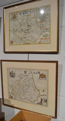 Lot 1231 - Blaeu (J) Episcopatus Dunelmensis vulgo The Bishopric of Durham, vintage hand coloured map...