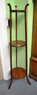 Lot 1268 - A mahogany three tier plant stand