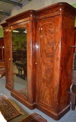 Lot 1276 - * A Victorian mahogany breakfront wardrobe, 230cm wide