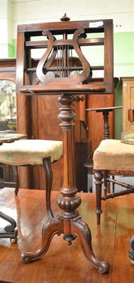 Lot 1288 - A Victorian walnut music/duet stand