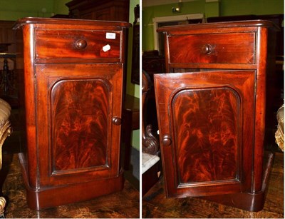 Lot 1301 - A pair of Victorian mahogany bedside cabinets