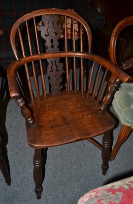 Lot 1343 - Yew and elm Windsor chair