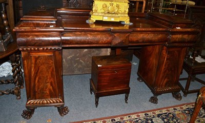 Lot 1361 - A William IV twin pedestal sideboard