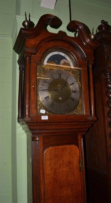 Lot 1406 - An oak thirty hour longcase clock, signed Thompson, Wigton, circa 1780, swan neck pediment,...