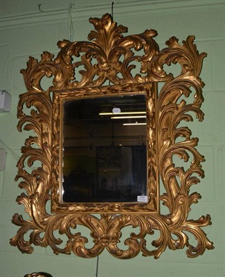 Lot 1408 - Reproduction gilt Rococo style mirror