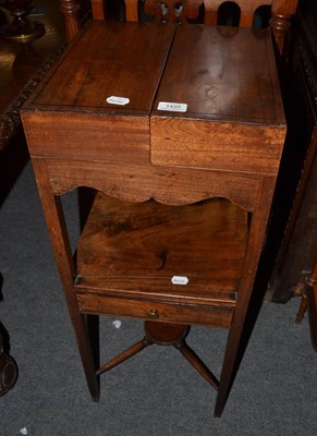 Lot 1420 - A George III mahogany two tier washstand