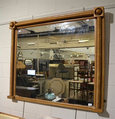 Lot 1453 - * Victorian gilt overmantel mirror, 130cm wide