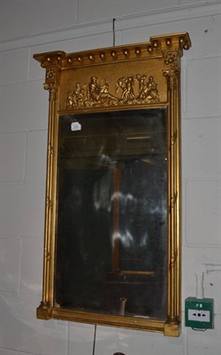 Lot 1456 - A 19th century pier glass with fluted pilasters